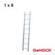 GeHOCK Μονή Σκάλα Αλουμινίου 1 x 8 Σκαλοπάτια GeHOCK 605008