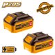 INGCO Μπαταρίες 20V 5.0Ah Li-Ion 2 τεμ. COSLI240464E