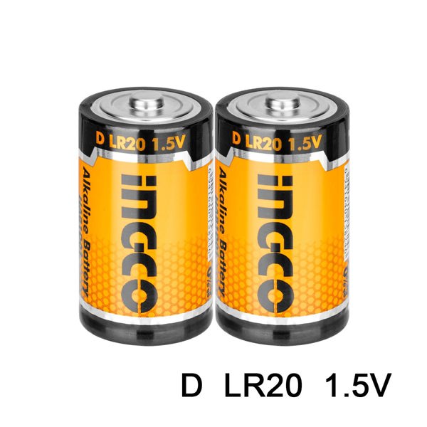 INGCO Μπαταρία Αλκαλική LR20  (D)   2 τεμ. HAB1D01