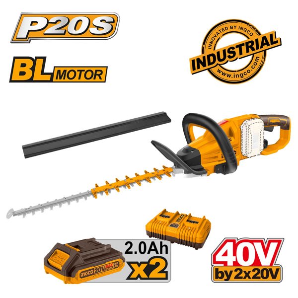 INGCO Μπορντουροψάλιδο Μπαταρίας 2x20V Li-Ion CHTLI400282
