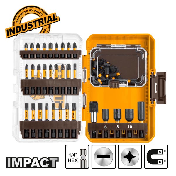 INGCO Μύτες Impact Σετ 51 τεμ. 1/4" HEX AKDL25106