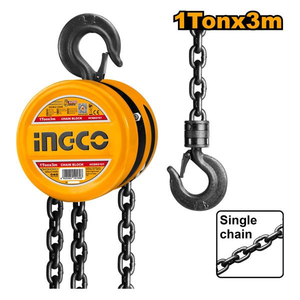 INGCO Παλάγκο Αλυσίδας -  Γερανάκι 1 Ton HCBK0101