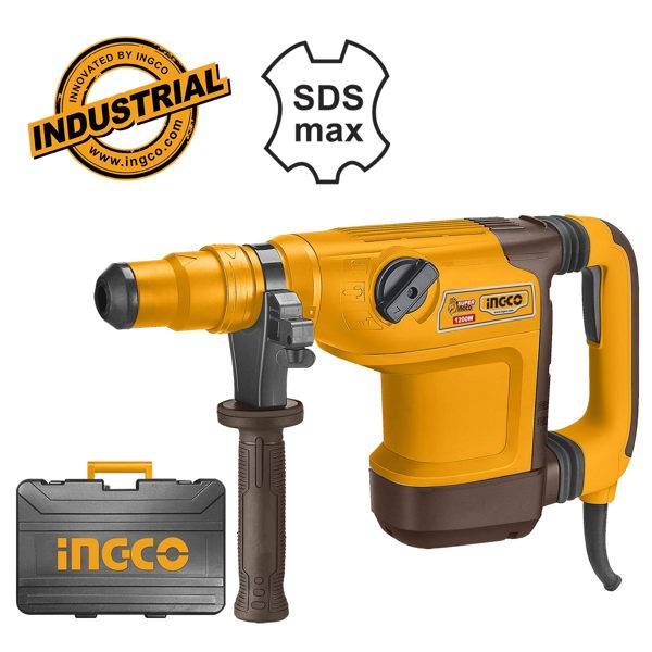 INGCO Πιστολέτο Περιστροφικό Κρουστικό 1200W SDS max 6.6kg RH1200428