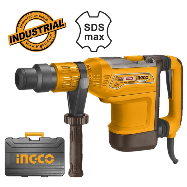 INGCO Πιστολέτο Περιστροφικό Κρουστικό 1500W SDS max 9kg RH1500528