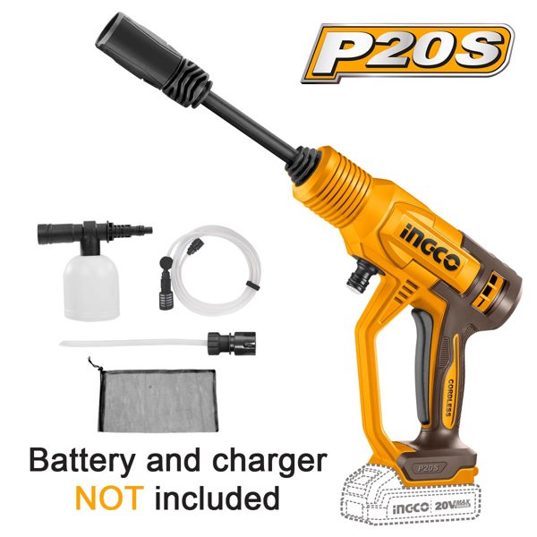INGCO Πλυστικό Μηχάνημα Υψηλής Πίεσης Μπαταρίας 20V Li-Ion SOLO CPWLI2036