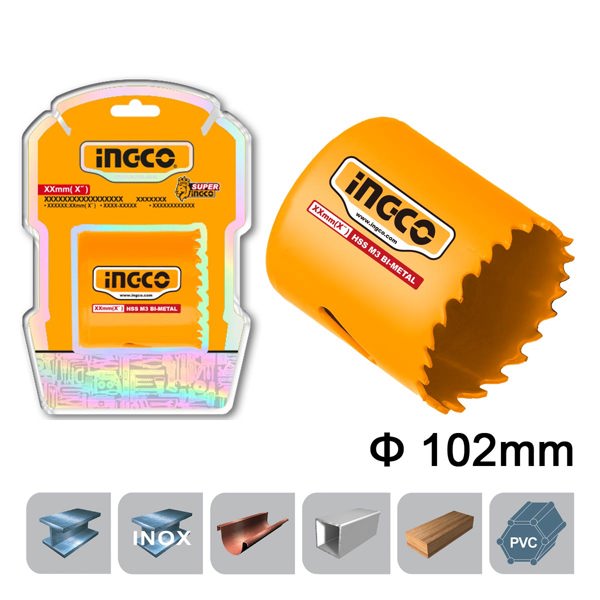 INGCO Ποτηροτρύπανο Bi-Metal 102mm HSB101021