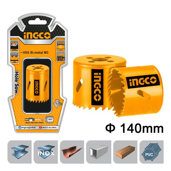 INGCO Ποτηροτρύπανο Bi-Metal 140mm HSB101401