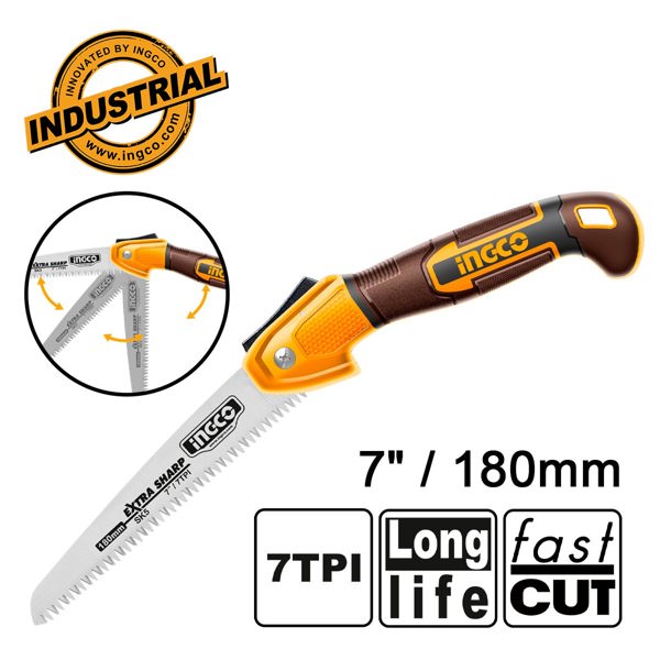 INGCO Πριόνι Κλαδέματος Αναδιπλούμενο 180mm HFSW1806