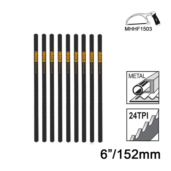 Ingco Πριονόλαμες για Σιδηροπρίονο Μίνι 10 τεμ 152mm Mhsb1521 6925582128895