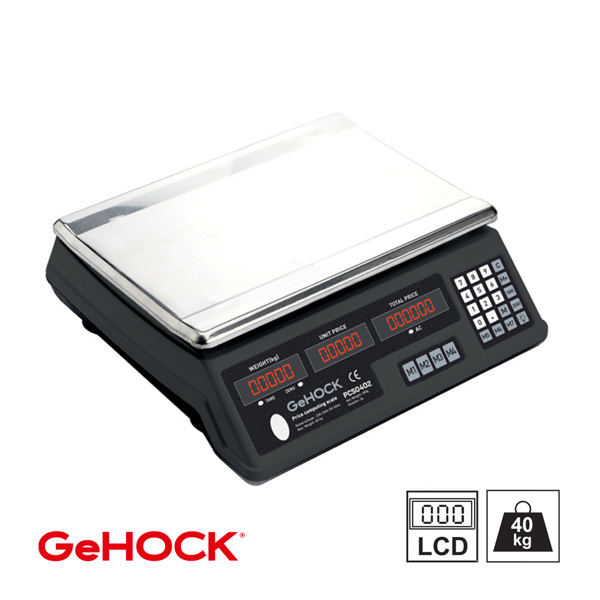 GeHOCK Ψηφιακή Επιτραπέζια Ζυγαριά έως 40kg Μαύρη GeHOCK PCS0402