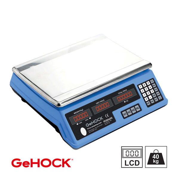 GeHOCK Ψηφιακή Επιτραπέζια Ζυγαριά έως 40kg Μπλε GeHOCK PCS0403