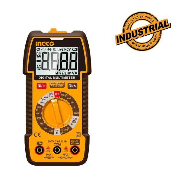 INGCO Ψηφιακό Πολύμετρο 600V True RMS με Μέτρηση AC/DC/ Αντίστασης/ NCV DM36002