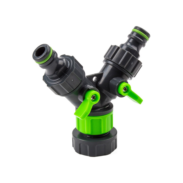 GeHOCK Ρακόρ Διπλής Παροχής με Διακόπτες 3/4" - 1" GeHOCK 2WTA3401