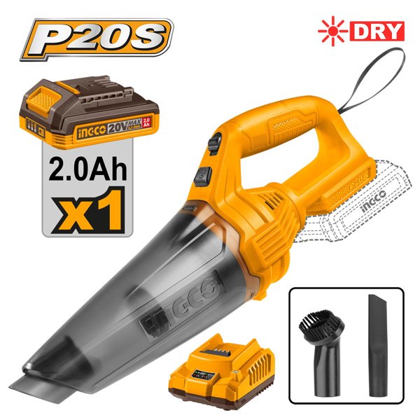 INGCO Σκούπακι Μπαταρίας 20V Li-Ion 140W CVLI20126