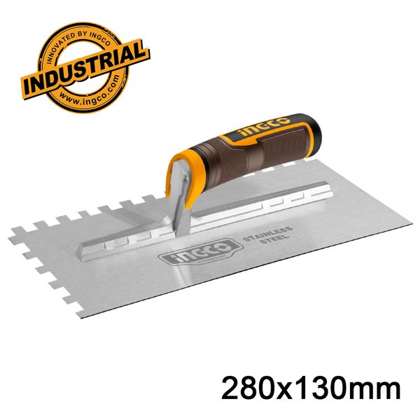 INGCO Σπάτουλα Πλακιδίων Οδοντωτή INOX 280x130mm HPTT28138