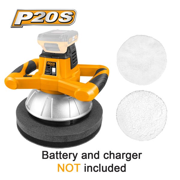 INGCO Στιλβωτής Μπαταρίας 20V Li-Ion SOLO Φ 254mm COPLI2001