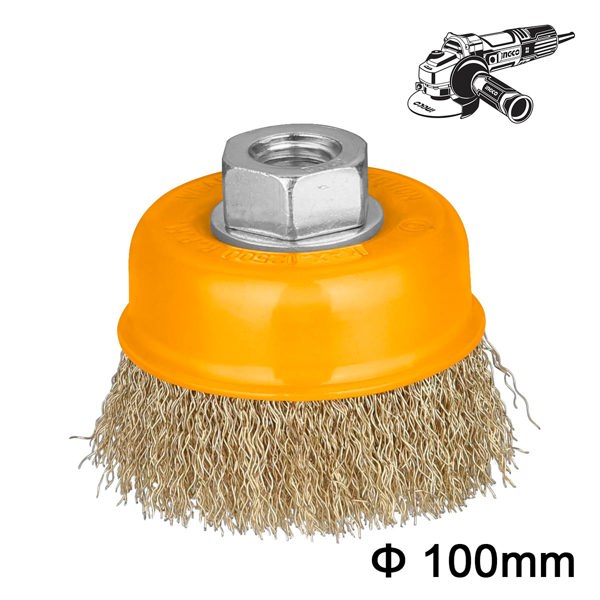 INGCO Συρματόβουρτσα Γωνιακού Tροχού M14 100mm WB11001