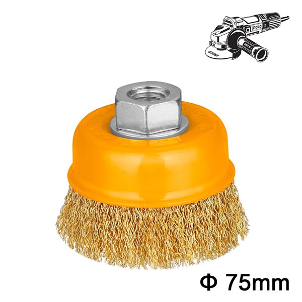 INGCO Συρματόβουρτσα Γωνιακού Tροχού M14 75mm WB10751