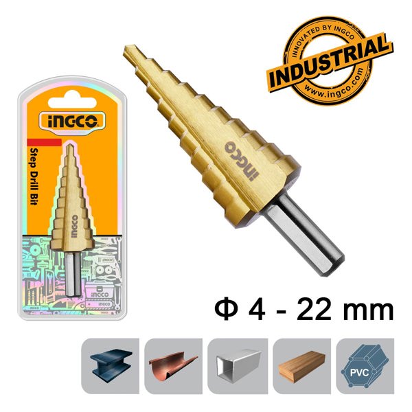 INGCO Τρυπάνι Κωνικό με Διαβάθμιση 4-22 mm AKSDS42203