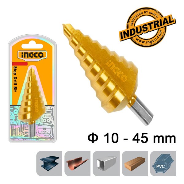 INGCO Τρυπάνι Κωνικό με Διαβάθμιση 10-45 mm AKSDS10453