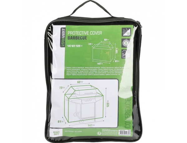 Κάλυμμα ψησταριάς BBQ (FC4640100) Από πολυεστέρα 600D, UV προστασία 30+, 147 x 61 x 122 cm, Μαύρο 8720573523707