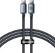 Baseus Crystal Shine Braided USB 2.0 Cable USB-C male - USB-C male Μαύρο 1.2m (CAJY000601) (BASCAJY000601)