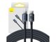 Baseus Crystal Shine Braided USB 2.0 Cable USB-C male - USB-C male Μαύρο 1.2m (CAJY000601) (BASCAJY000601)