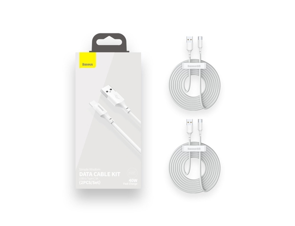 Καλώδιο USB Baseus USB-A - USB-C 1.5 m Λευκό (TZCATZJ-02)