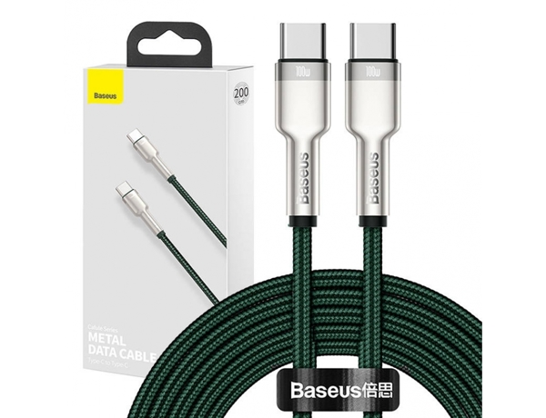 Καλώδιο USB Baseus USB-C - USB-C 2 m Πράσινο (baseus_20210316150155)