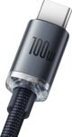 Baseus Type-C Crystal Shine series fast charging data cable 100W 1.2m Black (CAJY000401) (BASCAJY000401)