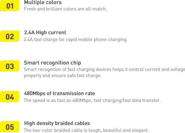 Baseus Type-C Crystal Shine series fast charging data cable 100W 1.2m Black (CAJY000401) (BASCAJY000401)