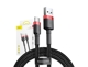 Καλώδιο USB Baseus USB-A - USB-C 0.5 m Μαύρο-κόκκινο (CATKLF-A91)