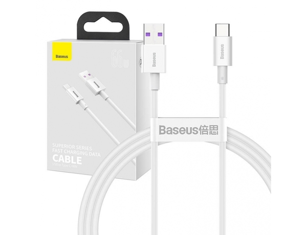 Baseus Superior Series Cable USB to USB-C, 66W, 1m (white)