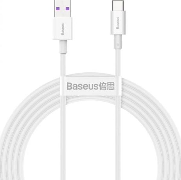 Baseus Superior USB 2.0 Cable USB-C male - USB-A male Λευκό 2m (CATYS-A02) (BASCATYSA02)