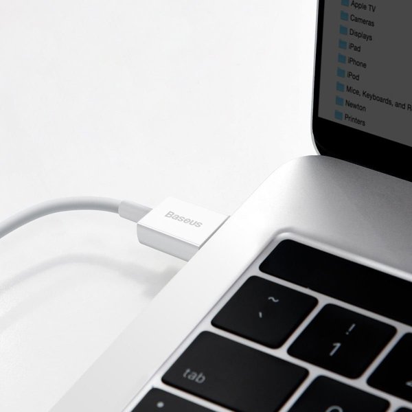 Baseus Superior USB 2.0 Cable USB-C male - USB-A male Λευκό 2m (CATYS-A02) (BASCATYSA02)