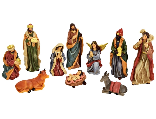 ΧΡΙΣΤΟΥΓΕΝΝΙΆΤΙΚΕΣ ΦΙΓΟΎΡΕΣ NATIVITY SET OF POLY COLORFUL SET OF 10, (H) 6-25C 4007698408466