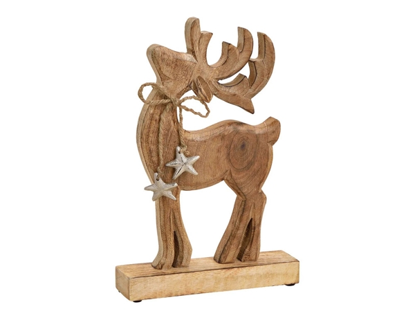 ΕΟΡΤΑΣΤΙΚΉ ΔΙΑΚΌΣΜΗΣΗ ΣΠΙΤΙΟΎ DEER WITH METAL STAR PENDANT MADE OF WOOD BROWN 4007698326579