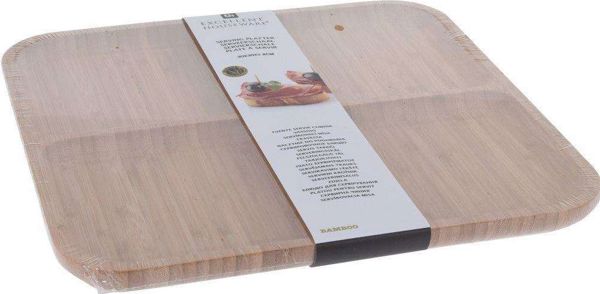 Πιατέλα Bamboo Excellent Houseware με 4 ξεχωριστά τμήματα 8719987314643