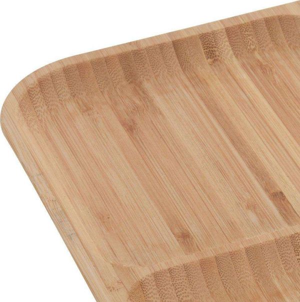 Πιατέλα Bamboo Excellent Houseware με 4 ξεχωριστά τμήματα 8719987314643
