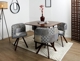 Εξυπνη Τραπεζαρία Home Deco Factory με 4 Καρέκλες που Μπαίνουν Εσωτερικά και πιάνει ελάχιστο Χώρο - Γκρι 3664944422037