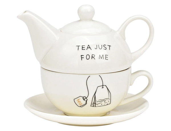 ΓΙΑ ΤΟ ΤΣΆΙ ΣΑΣ TEAPOT SET, TEA JUST FOR ME, SET OF 3, MADE OF POR 4007698638245
