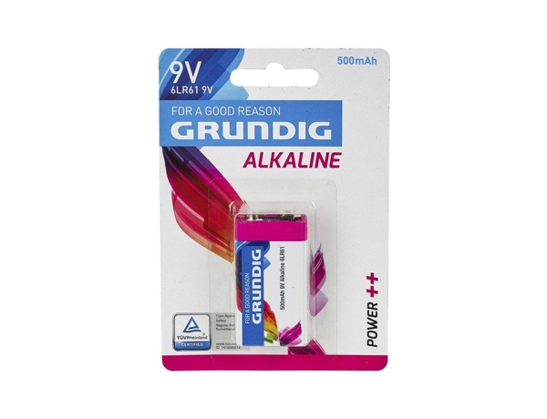 Αλκαλική μπαταρία Grundig - 6LR61 - 9V - 500mAh 8711252516769