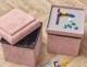 Σκαμπό Πτυσσόμενο Με Επιφάνεια για Lego  Home Deco Kids διαστάσεις 27x27x30cm 3664944281412