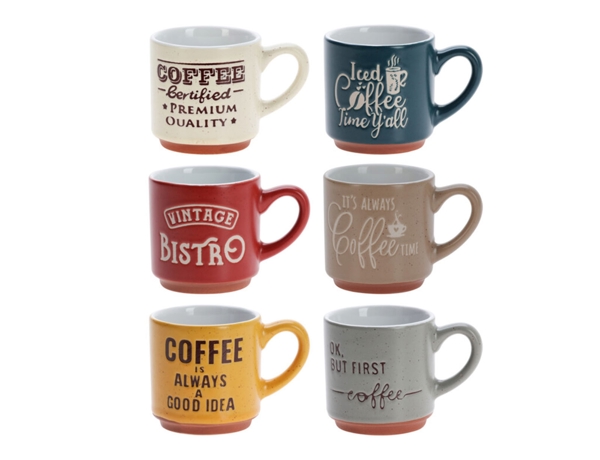ΠΟΤΉΡΙΑ, ΚΟΎΠΕΣ & ΚΑΝΆΤΕΣ MUG STONEWARE SET OF 6PCS Q80000960 8721037496957