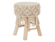 Σκαμπώ Ηome Deco Factory με διαστάσεις 32x32x42cm - Απόχρωση Λευκού 3664944565574