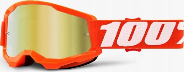 100% Goggles Strata 2 Junior Παιδικά Γυαλιά Motocross, Orange, Φακός Gold Mirror Anti-Fog, LT 28%
