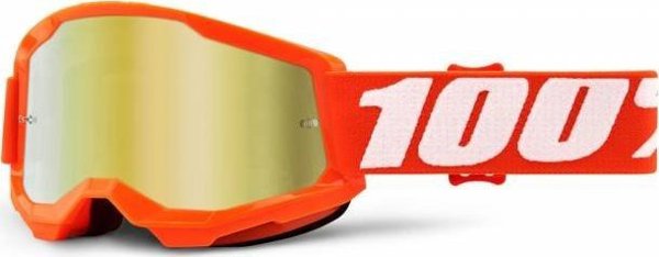 100% Goggles Strata 2 Junior Παιδικά Γυαλιά Motocross, Orange, Φακός Gold Mirror Anti-Fog, LT 28%