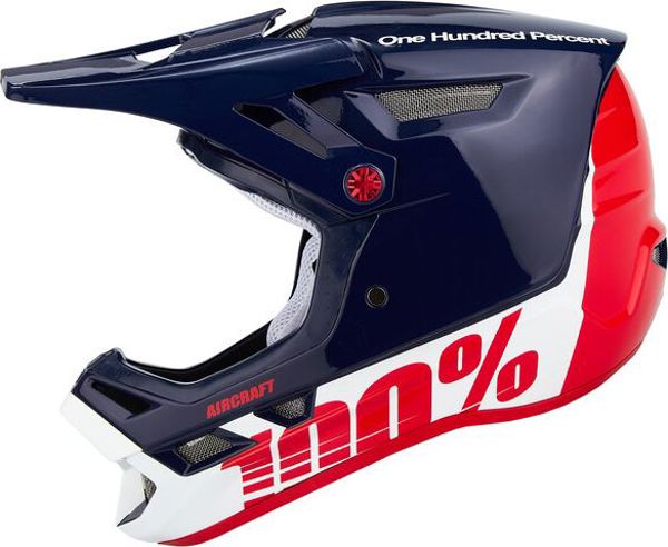 100% Aircraft Composite Κράνος Ποδηλάτου Downhill MTB, Μπλε, Μέγεθος XL