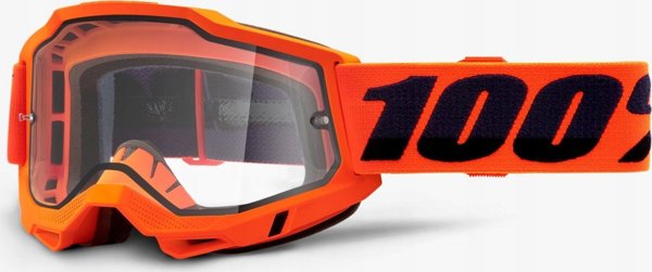 100% Accuri 2 Enduro Μάσκα Motocross Κόκκινη με Διαφανή Διπλό Φακό