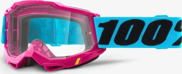 100% Goggle Accuri 2 Lefleur, Γυαλιά Motocross με Διαφανή Αντιθαμβωτικό Φακό, LT 88%-92%